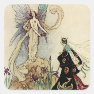 Adesivo Quadrado A Fada Dali Deu Boas-Vindas A Sua Majestade