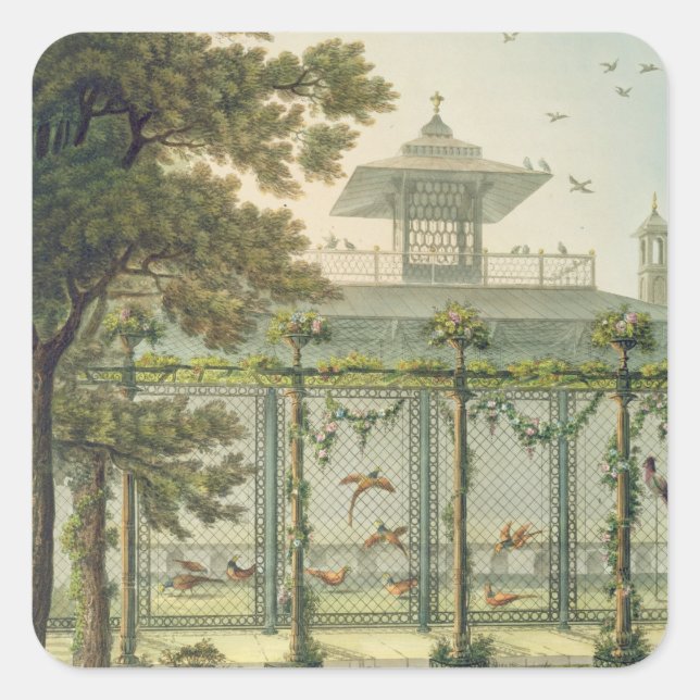 Adesivo Quadrado A faisão, gravada por Joseph Constantine Sta (Frente)