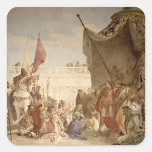 Adesivo Quadrado A família de Darius antes de Alexander
