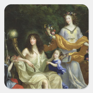 Adesivo Quadrado A família de Louis XIV 1670