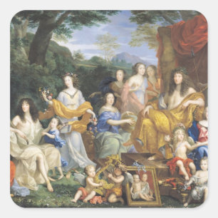Adesivo Quadrado A família de Louis XIV 1670 2