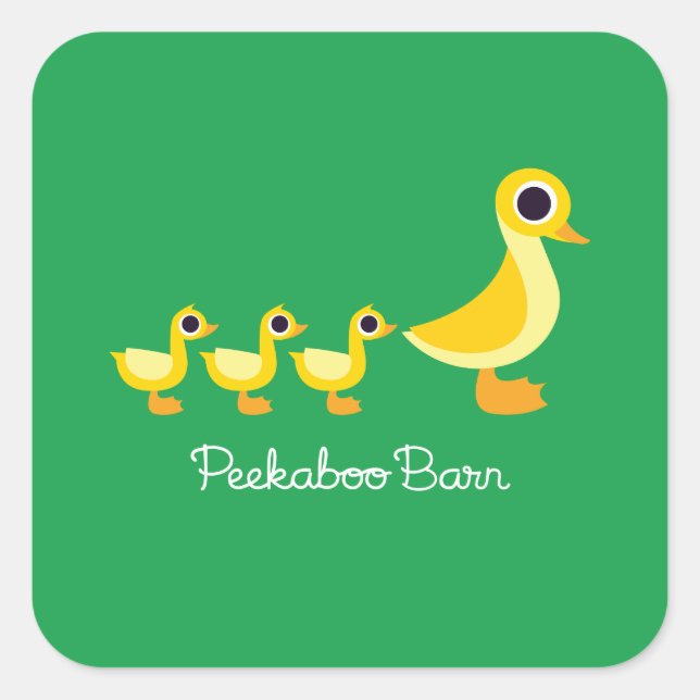 Adesivo Quadrado A Família Duck (Frente)