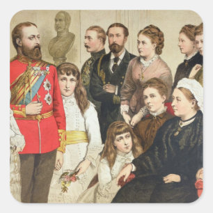 Adesivo Quadrado A família real, 1880
