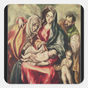 Adesivo Quadrado A família santamente