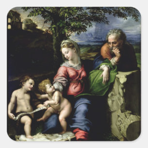 Adesivo Quadrado A família santamente do carvalho, c.1518