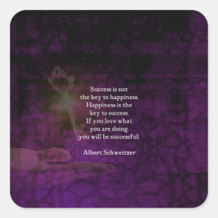 Adesivo Quadrado A Felicidade É A Chave Para O Sucesso No Uplifing