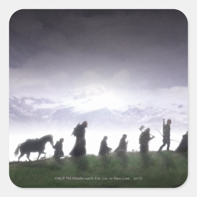 Adesivo Quadrado A Fellowship do Anel (Frente)