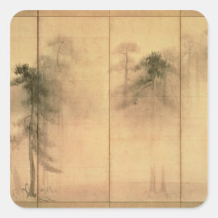 Adesivo Quadrado A floresta dos pinhos