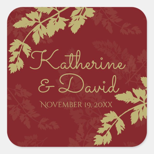 Adesivo Quadrado A floresta sai Dourada (Frente)