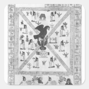 Adesivo Quadrado A Fundação de Tenochtitlan