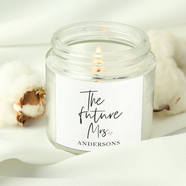 Adesivo Quadrado A futura Sra. e o seu nome | Presente de Beleza Mo (Criador carregado)