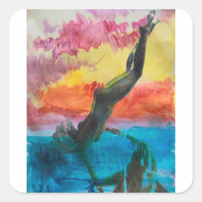 Adesivo Quadrado A garota (Frente)