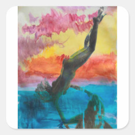 Adesivo Quadrado A garota