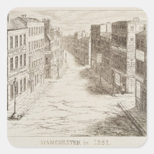 Adesivo Quadrado A grande exposição de Mayhew de 1851: Manchester