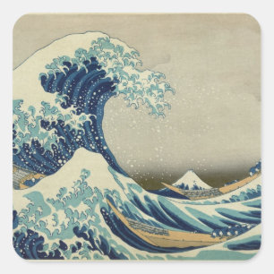 Adesivo Quadrado A grande onda fora de Kanagawa
