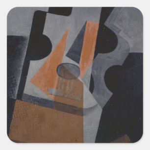 Adesivo Quadrado A guitarra (ainda vida com guitarra), 1916