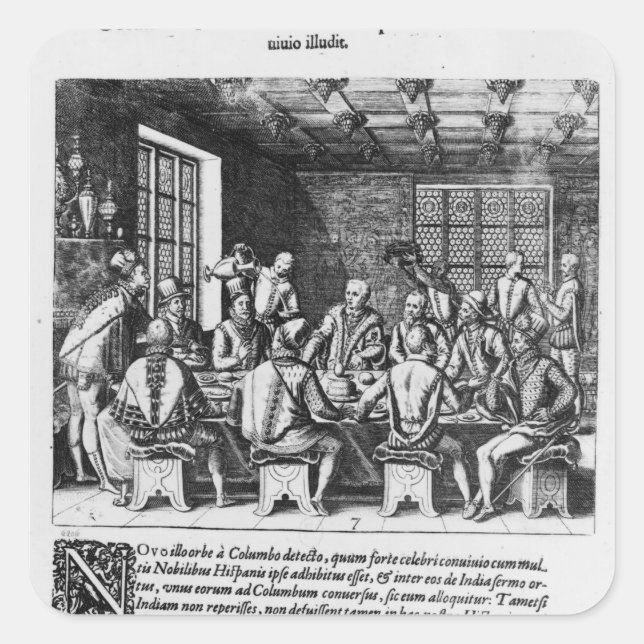 Adesivo Quadrado A História do Ovo de Cristóvão Colombo (Frente)