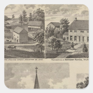 Adesivo Quadrado A igreja de St Peter, Caledonia, Minnesota