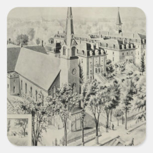 Adesivo Quadrado A igreja do rosa da rua, Meriden