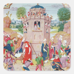 Adesivo Quadrado A Igreja sob ataque dos hereges, flamengos