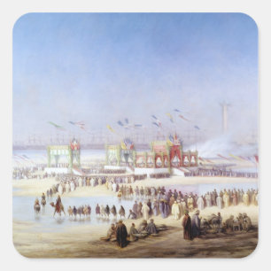 Adesivo Quadrado A inauguração do canal de Suez