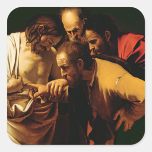 Adesivo Quadrado A Incredulidade da Rua Thomas, 1602-03