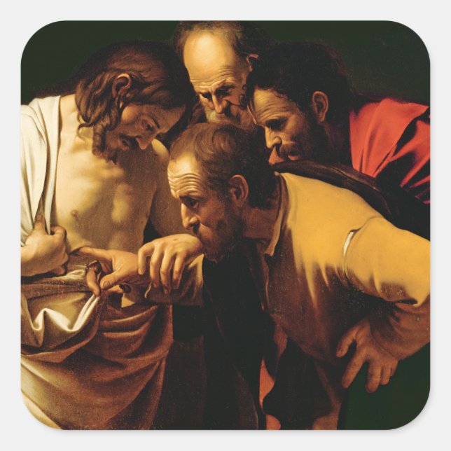 Adesivo Quadrado A Incredulidade da Rua Thomas, 1602-03 (Frente)