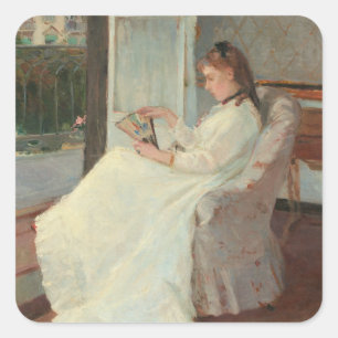 Adesivo Quadrado A Irmã do Artista em uma Janela, 1869