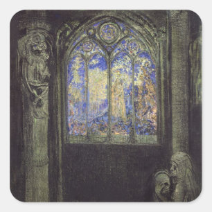Adesivo Quadrado A janela de vitral, 1904