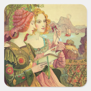 Adesivo Quadrado A legenda dourada, 1897, de "L'Estampe moderno",