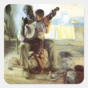 Adesivo Quadrado A Lição Banjo De Henry Ossawa Tanner
