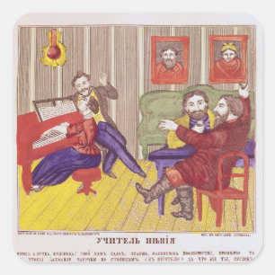 Adesivo Quadrado A lição de cantar