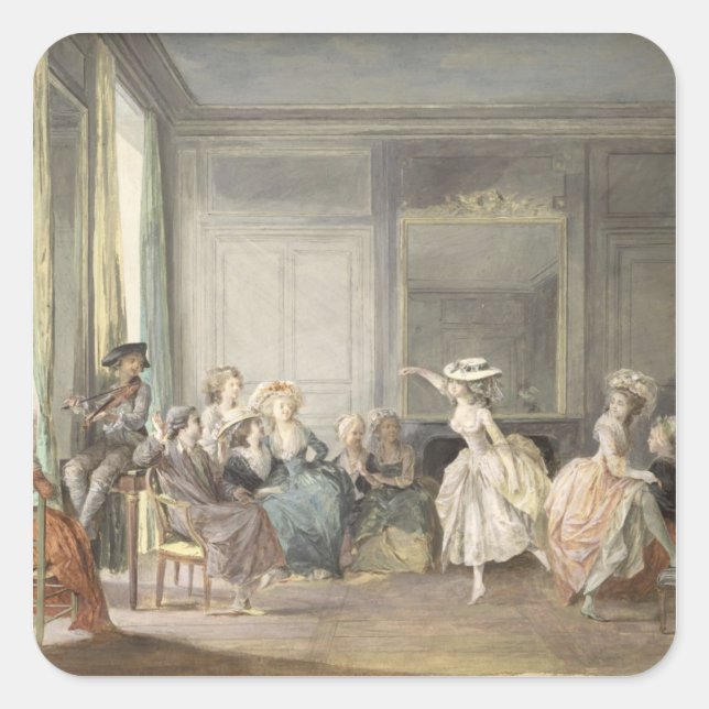 Adesivo Quadrado A lição de dança (Frente)