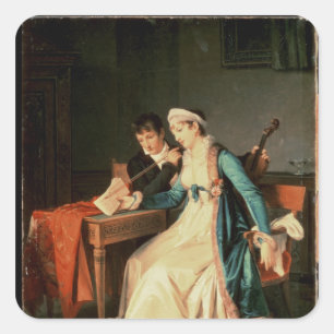 Adesivo Quadrado A lição de música, 1790