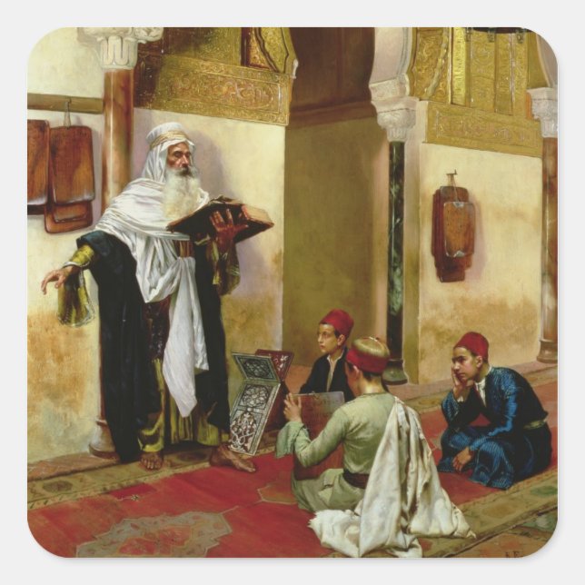 Adesivo Quadrado A lição (óleo na canvas) (Frente)