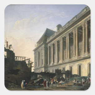 Adesivo Quadrado A limpeza da colônia do Louvre, 1764