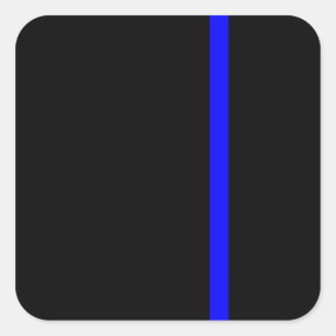 Adesivo Quadrado A linha azul fina simbólica vertical