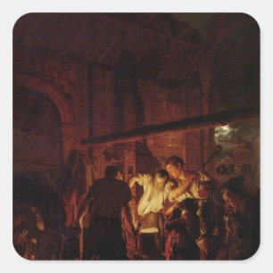 Adesivo Quadrado A loja de um ferreiro, 1771