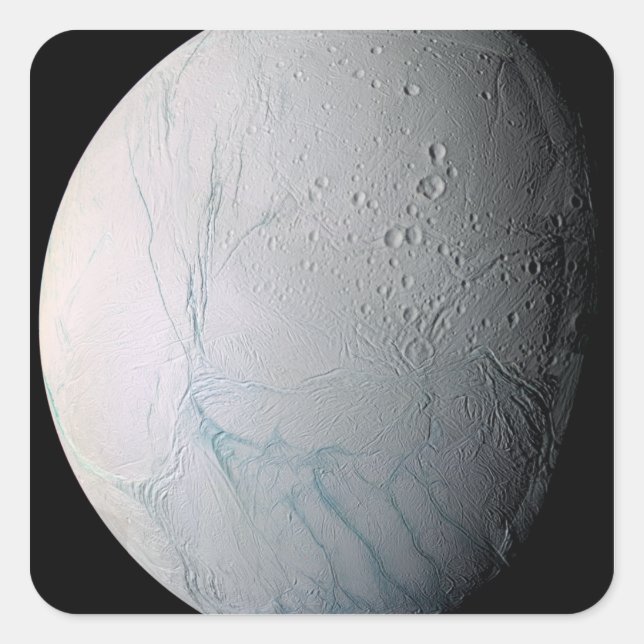 Adesivo Quadrado A lua de Saturno Enceladus 2 (Frente)