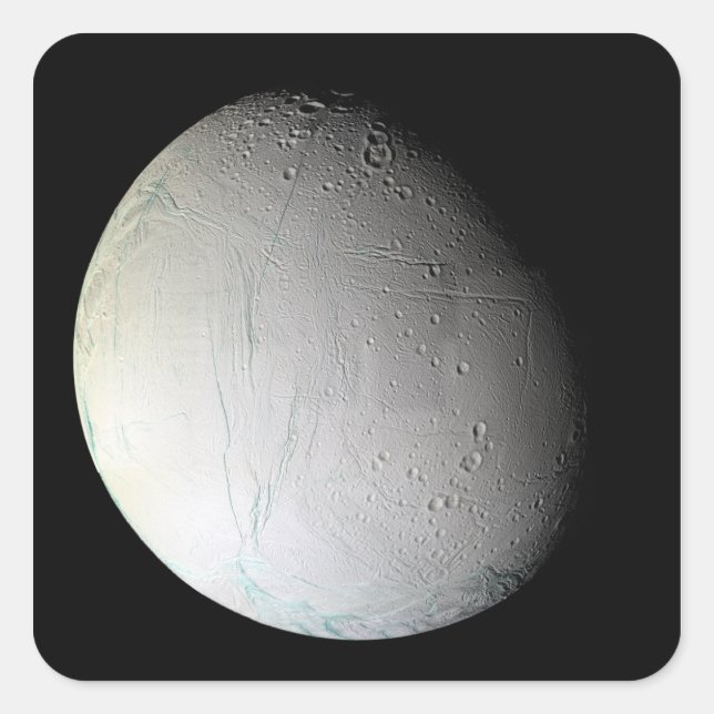 Adesivo Quadrado A lua de Saturno Enceladus 3 (Frente)