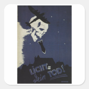 Adesivo Quadrado A luz significa seu poster do death_Propaganda