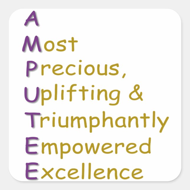 ADESIVO QUADRADO A.M.P.U.T.E. (Frente)