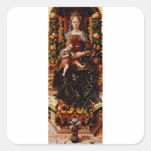 Adesivo Quadrado A Madonna della Candeletta por Carlo Crivelli