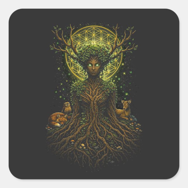 Adesivo Quadrado A Mãe Verde (Frente)