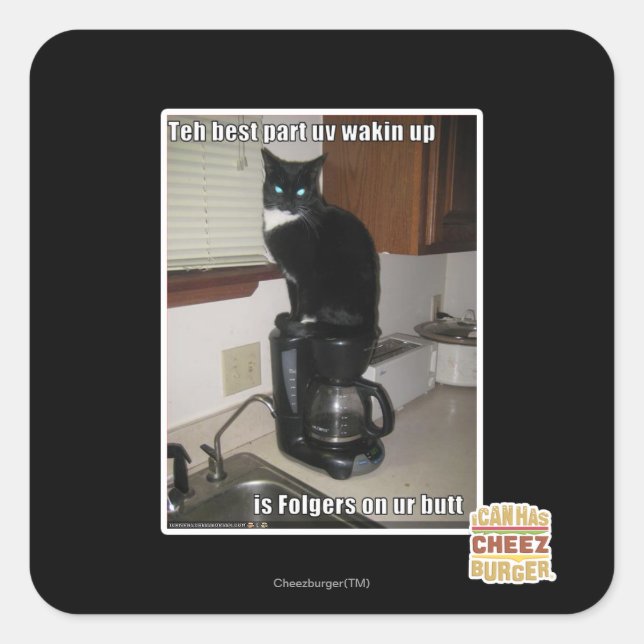 Adesivo Quadrado a melhor parte do uv desperta (Frente)