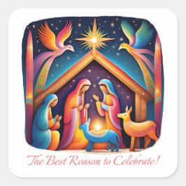Adesivo Quadrado A Melhor Razão Para Celebrar