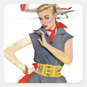 Adesivo Quadrado A Menina Que Roubou Aviões