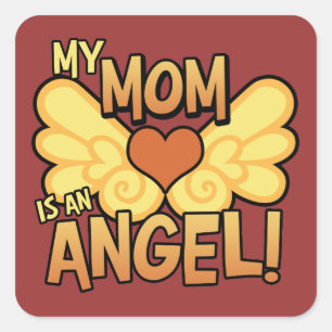 Adesivo Quadrado A Minha Mãe É Um Pau De Anjo