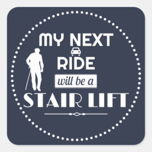 Adesivo Quadrado A minha próxima caminhada será uma ascensão de Sta