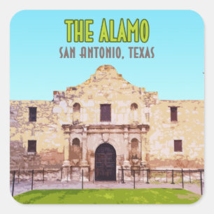 Adesivo Quadrado A Missão Alamo San Antonio Texas